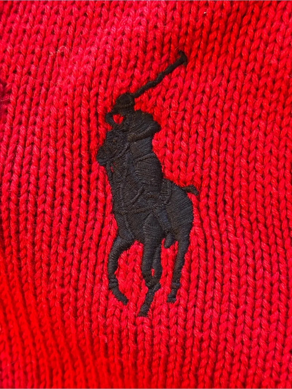 Polo Ralph Lauren Boys 2T Knit Magenta Red Navy Blue Quarter Zip Pony Sweater